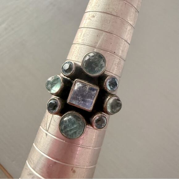 Nicky Butler Moonstone Topaz 925 Sterling Silver Ring size 8